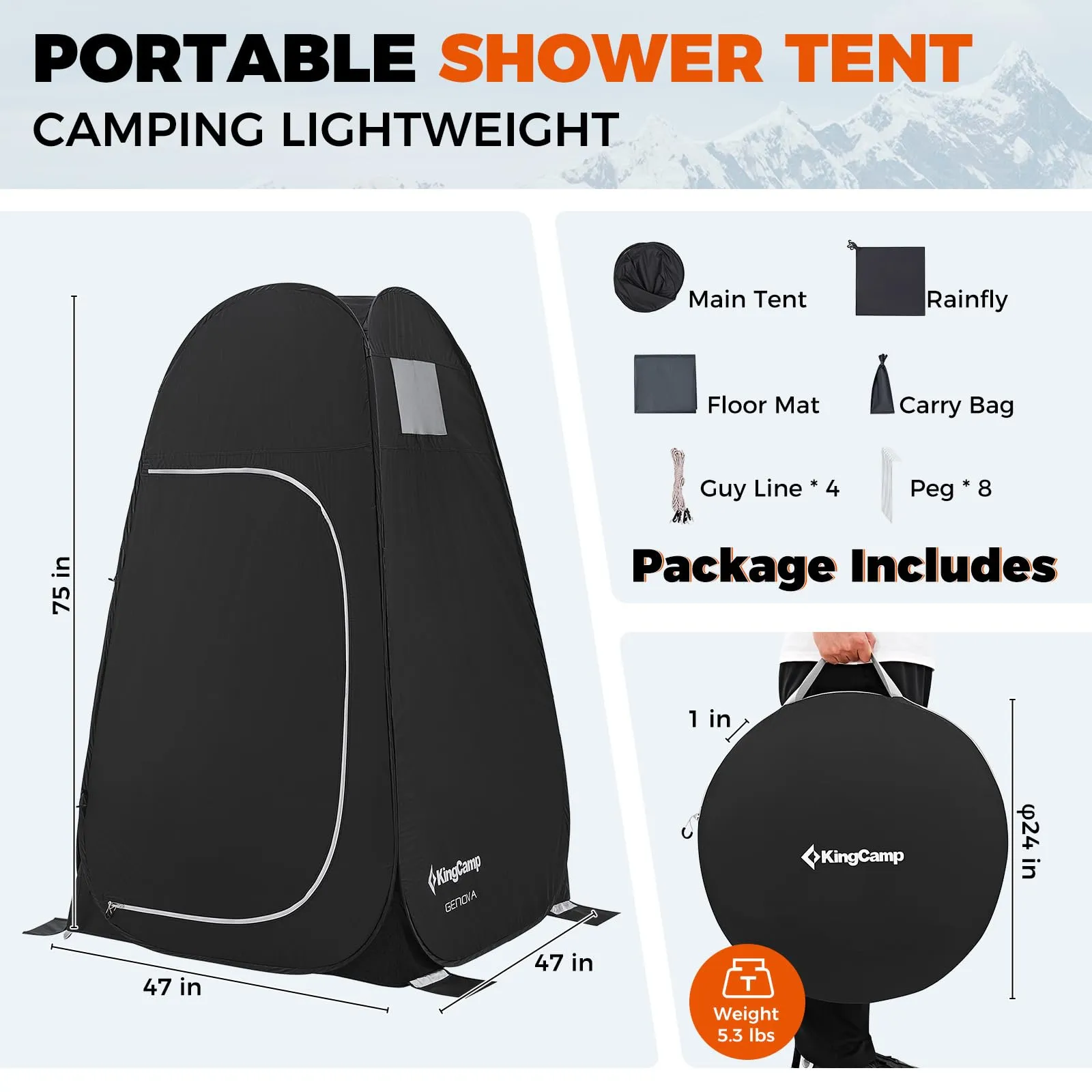 KingCamp GENOVA 1-Room Privacy Shelter