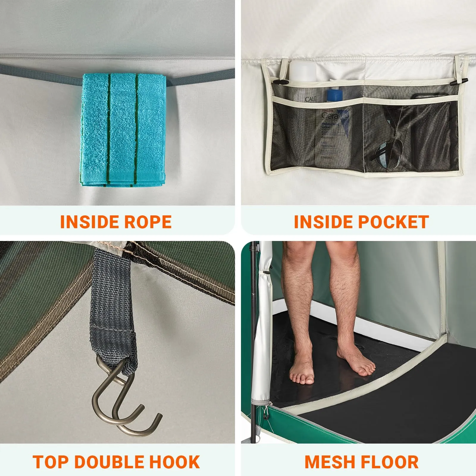 KingCamp MARASUSA Oversize Camping Shower Tent 1/2 Room Outdoor Toilet Tent