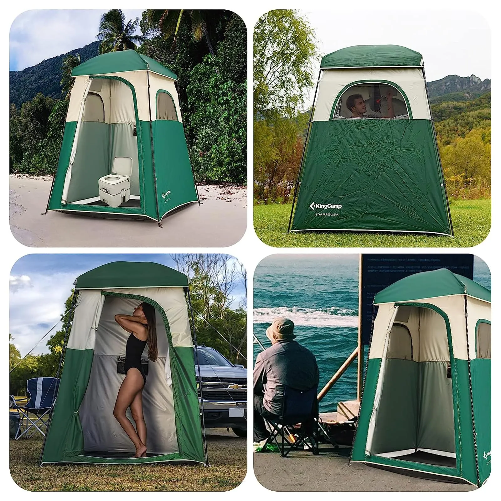 KingCamp MARASUSA Oversize Camping Shower Tent 1/2 Room Outdoor Toilet Tent