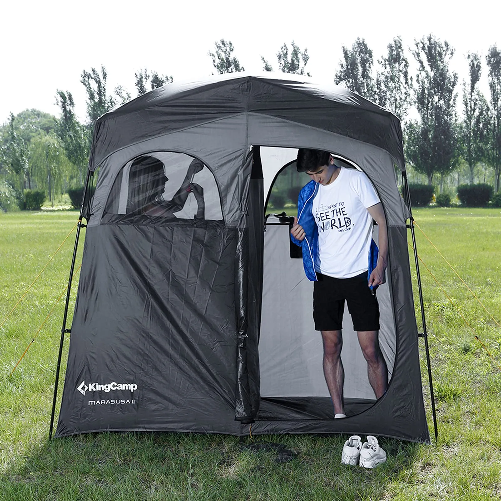 KingCamp MARASUSA Oversize Camping Shower Tent 1/2 Room Outdoor Toilet Tent