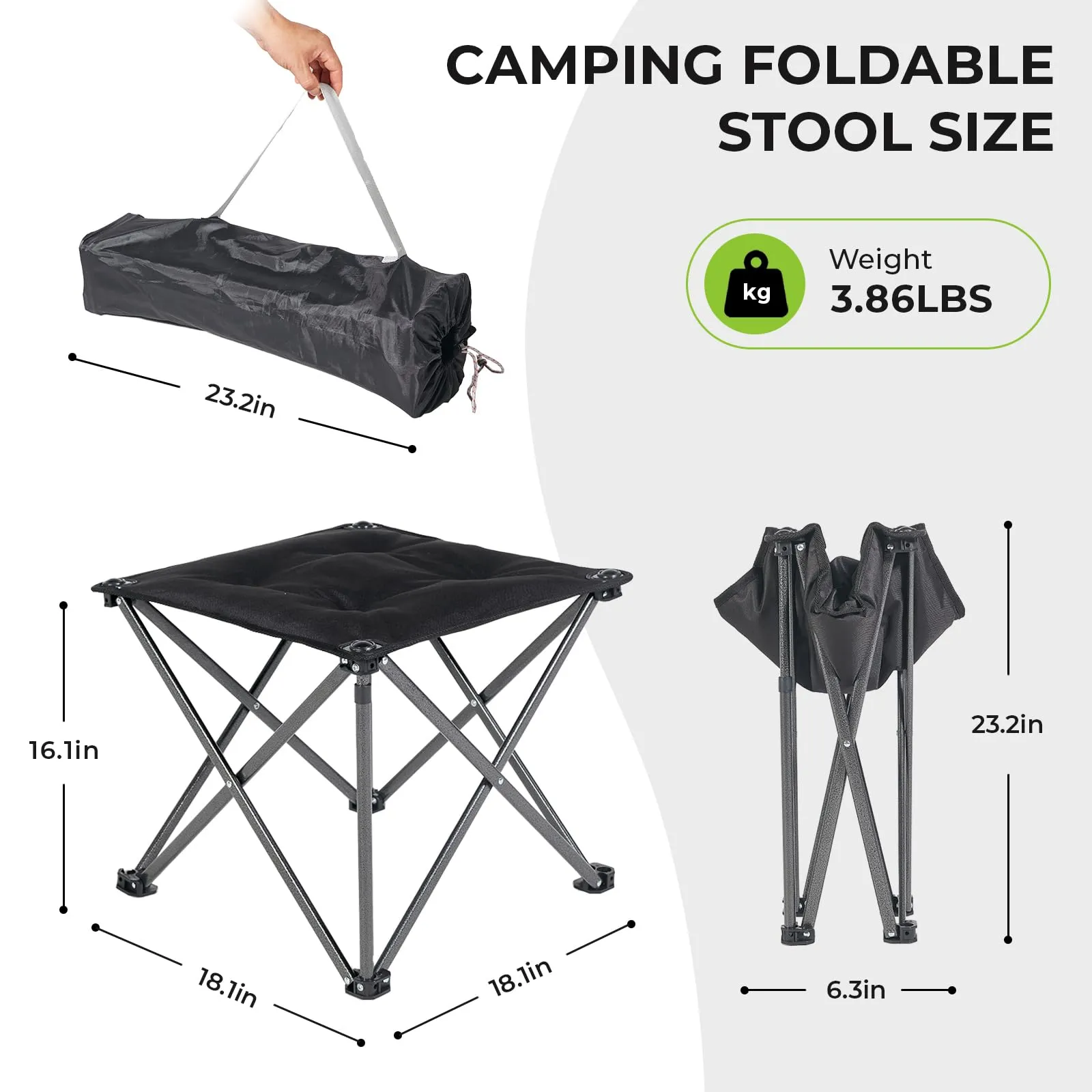 KingCamp Portable Swing Recliner Chair   Padded Camping Footrest Bundle