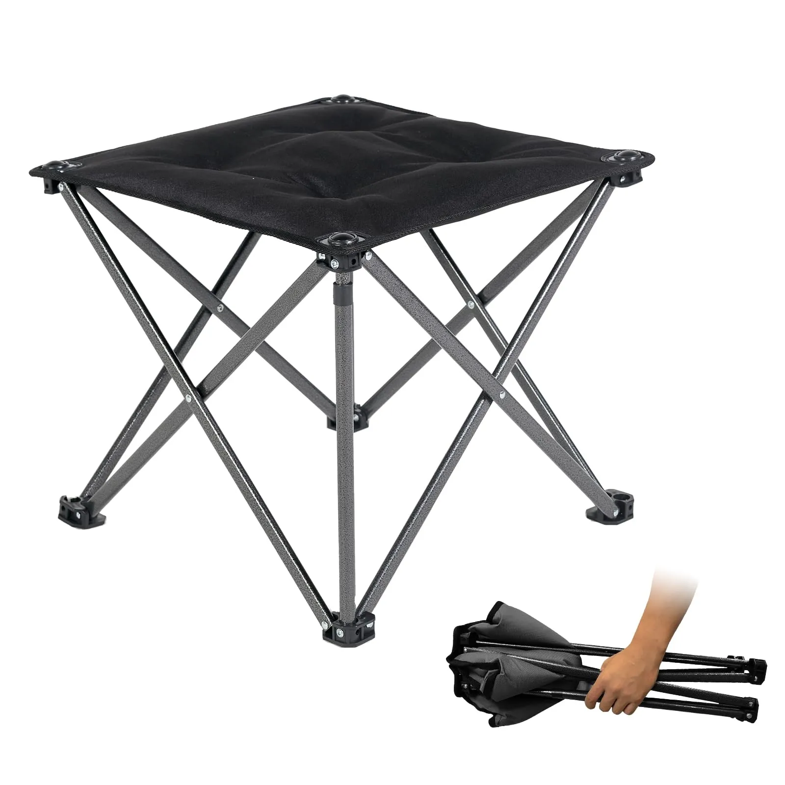 KingCamp Portable Swing Recliner Chair   Padded Camping Footrest Bundle