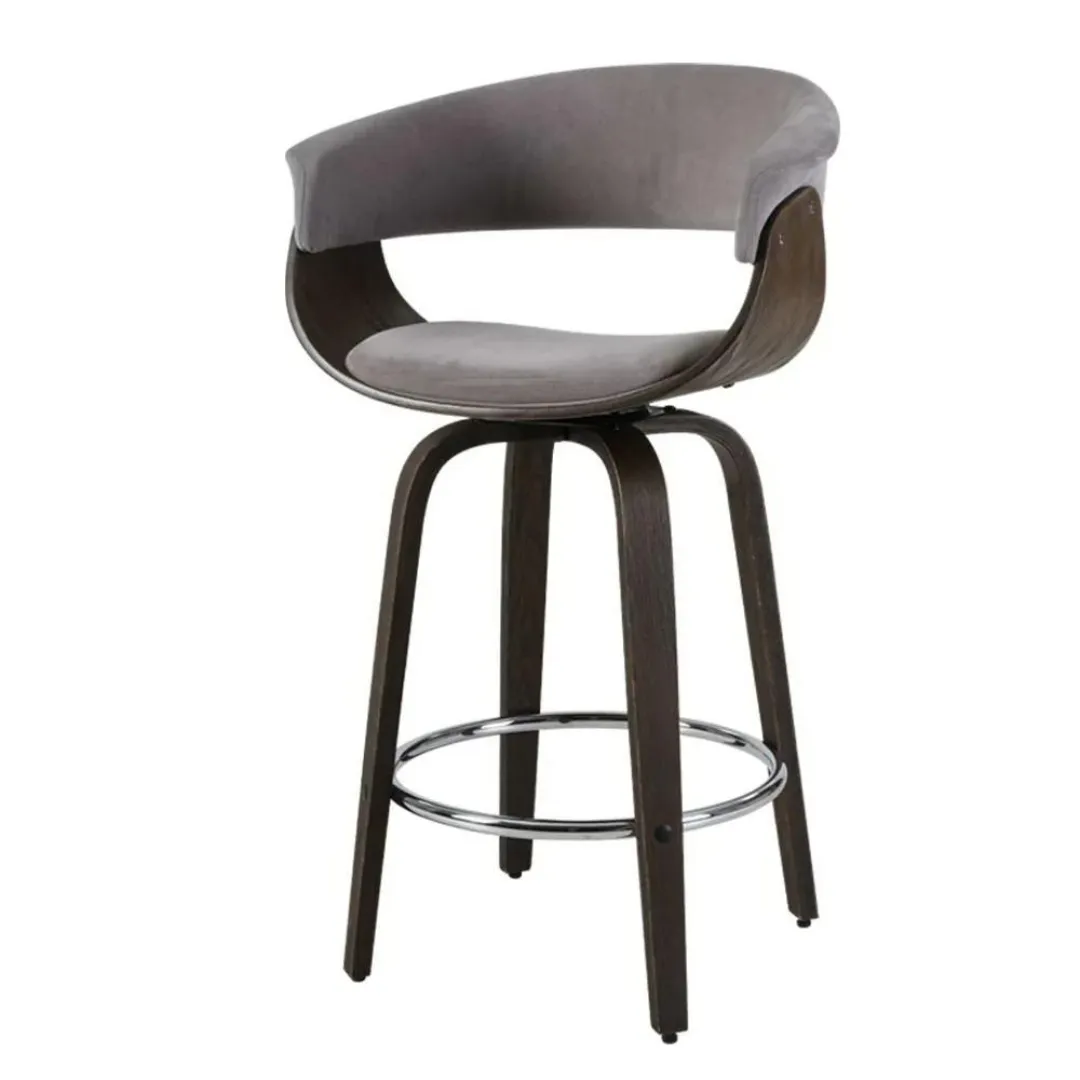 Kleta Swivel PU Leather Bar Stool