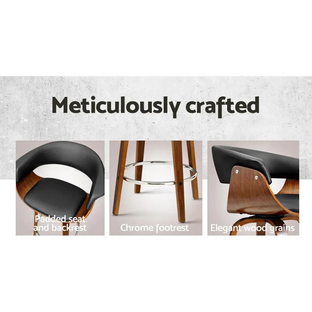 Kleta Swivel PU Leather Bar Stool
