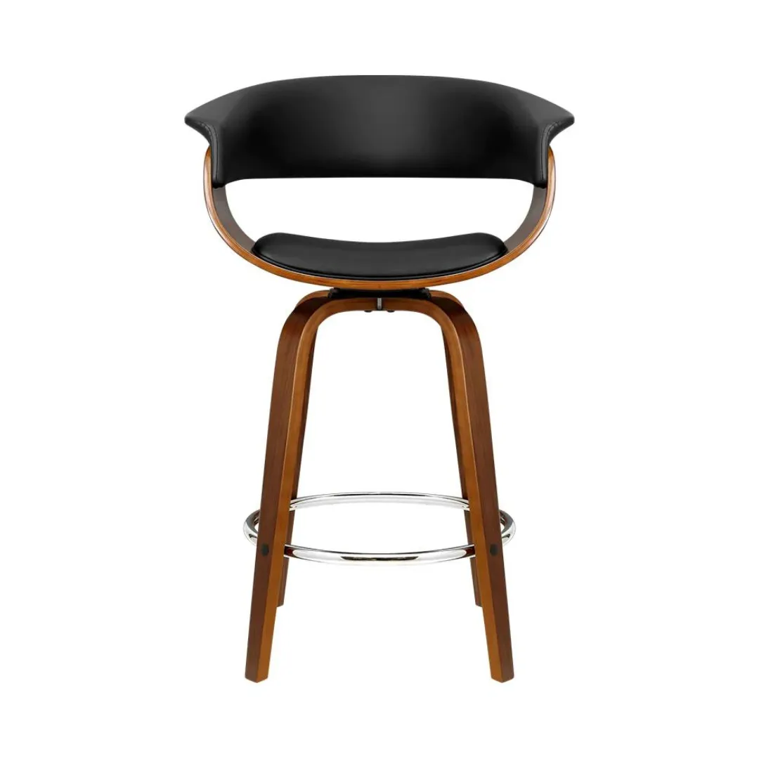 Kleta Swivel PU Leather Bar Stool