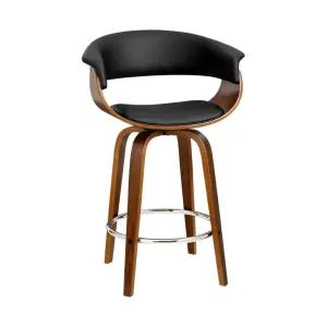 Kleta Swivel PU Leather Bar Stool