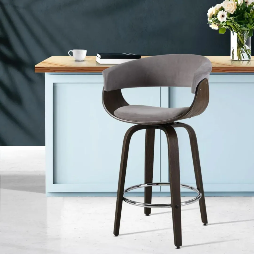 Kleta Swivel PU Leather Bar Stool