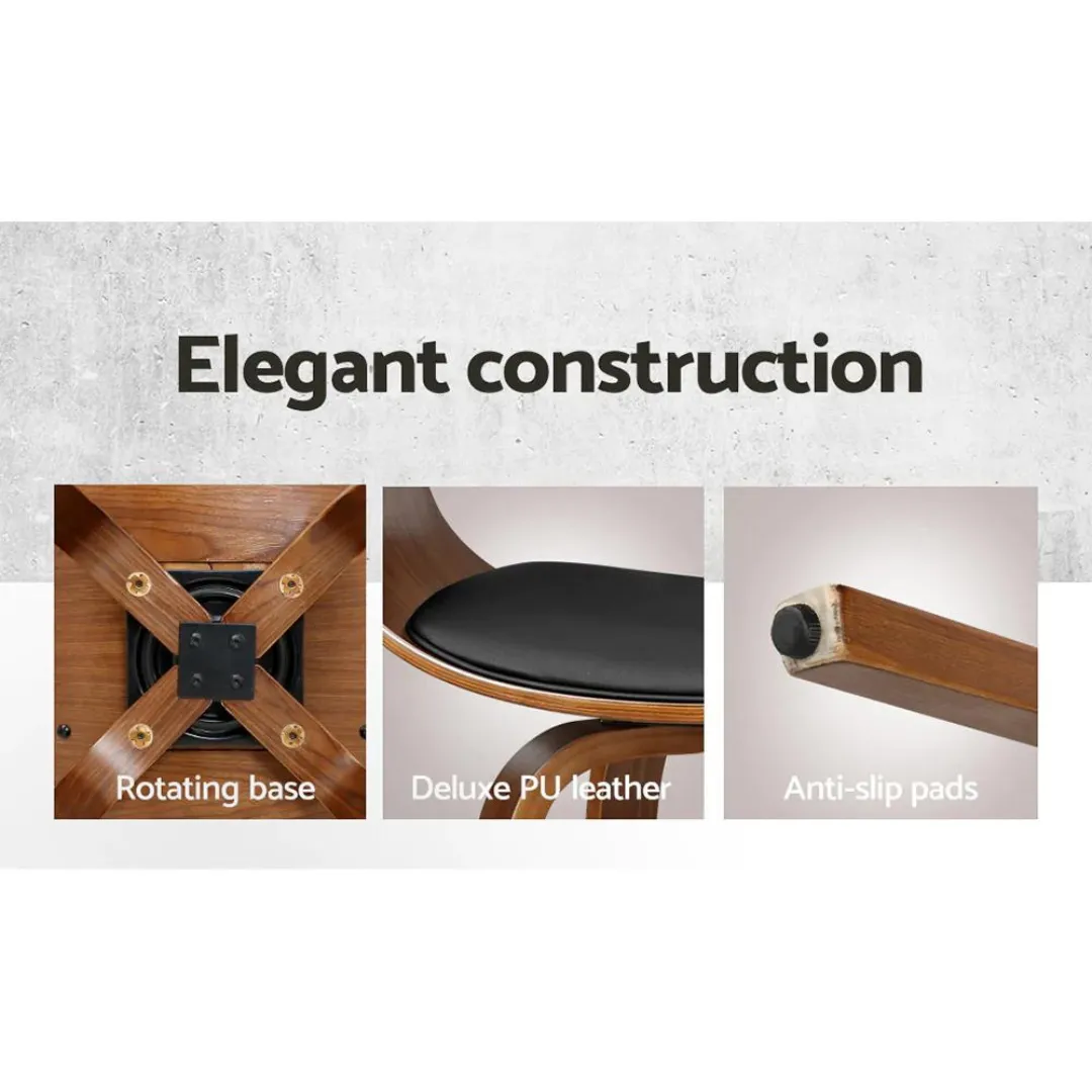 Kleta Swivel PU Leather Bar Stool