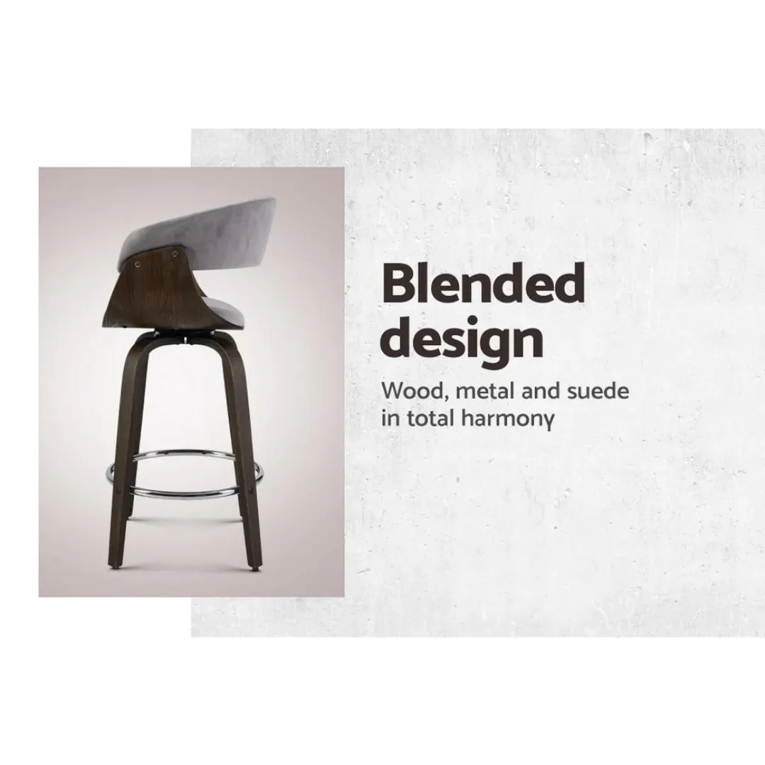 Kleta Swivel PU Leather Bar Stool