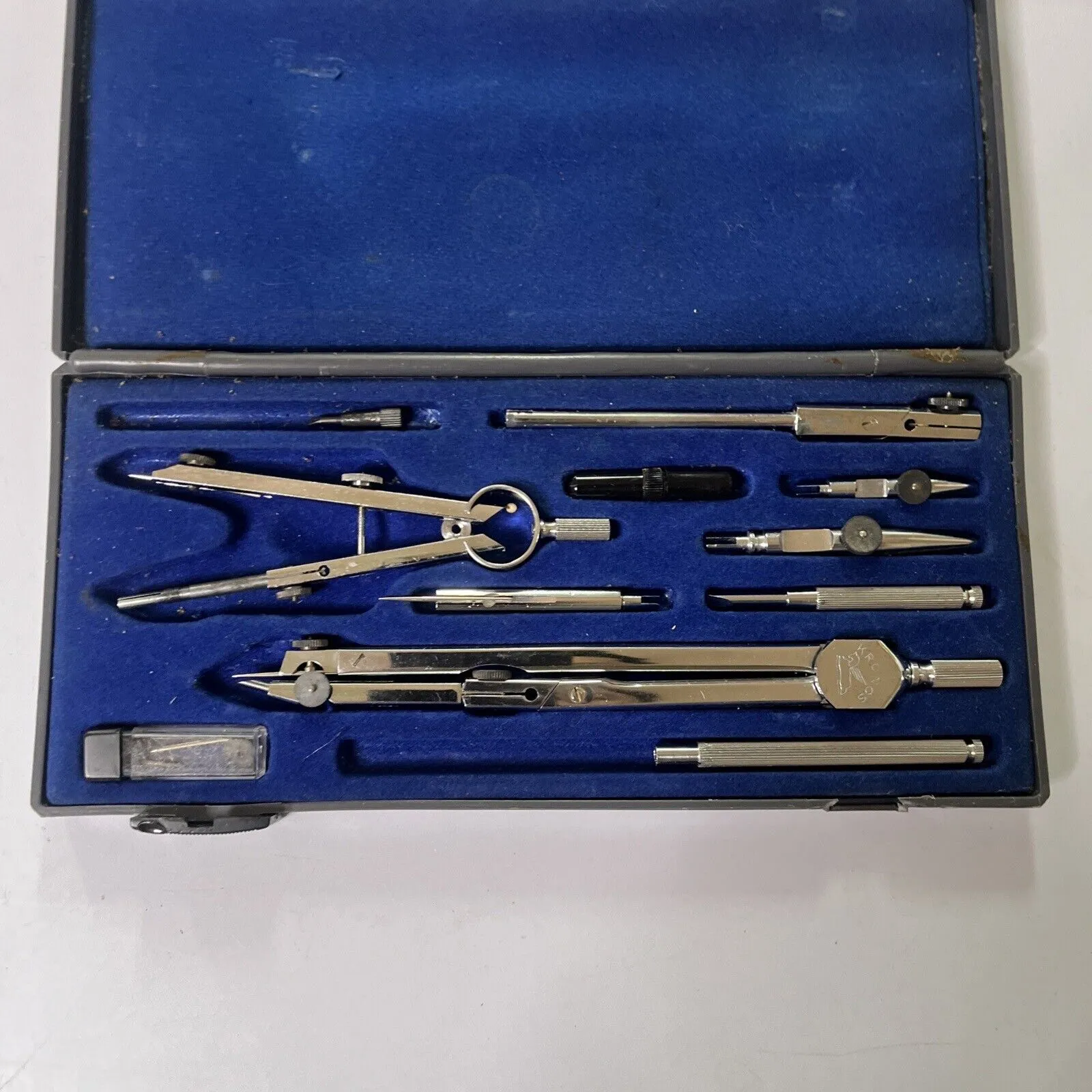 Kronos 409 Compass Set Precision Drafting Tools Made In Italy Vintage