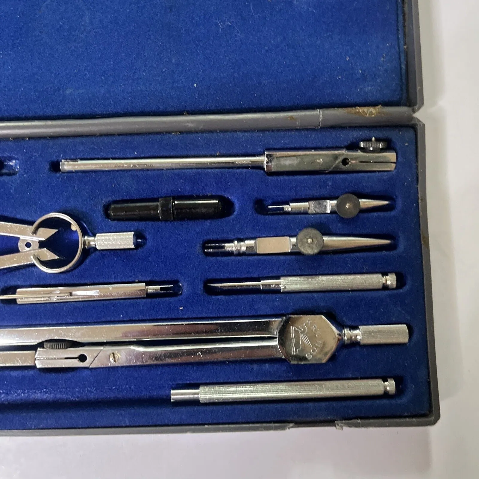 Kronos 409 Compass Set Precision Drafting Tools Made In Italy Vintage