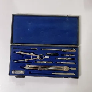 Kronos 409 Compass Set Precision Drafting Tools Made In Italy Vintage