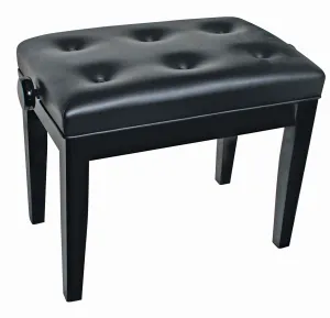 KTW 13 Piano stool. Height adjustable wooden bench. Ebony