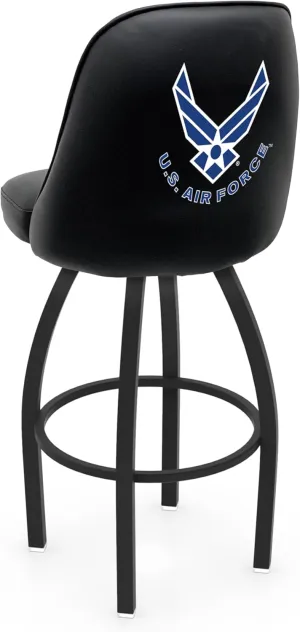 L048 Logo Grizzly U.S. Air Force Swivel Bar Stool