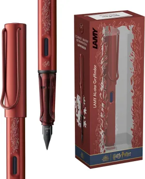 Lamy AL-star Harry Potter Gryffindor Fountain Pen - Special Edition Fountain Pen with Engraving of the House - Steel Nib in Line Width M - Lightweight Aluminium Housing - Includes T10 Blue Ink