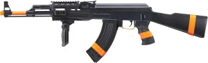 Lancer Tactical 400 FPS Airsoft Gen 2 AK47 RIS AEG Airsoft Metal Rifle with Fixed Rifle Stock, Battery and Charged Included- California Compliant (IU-AK47M-G2)