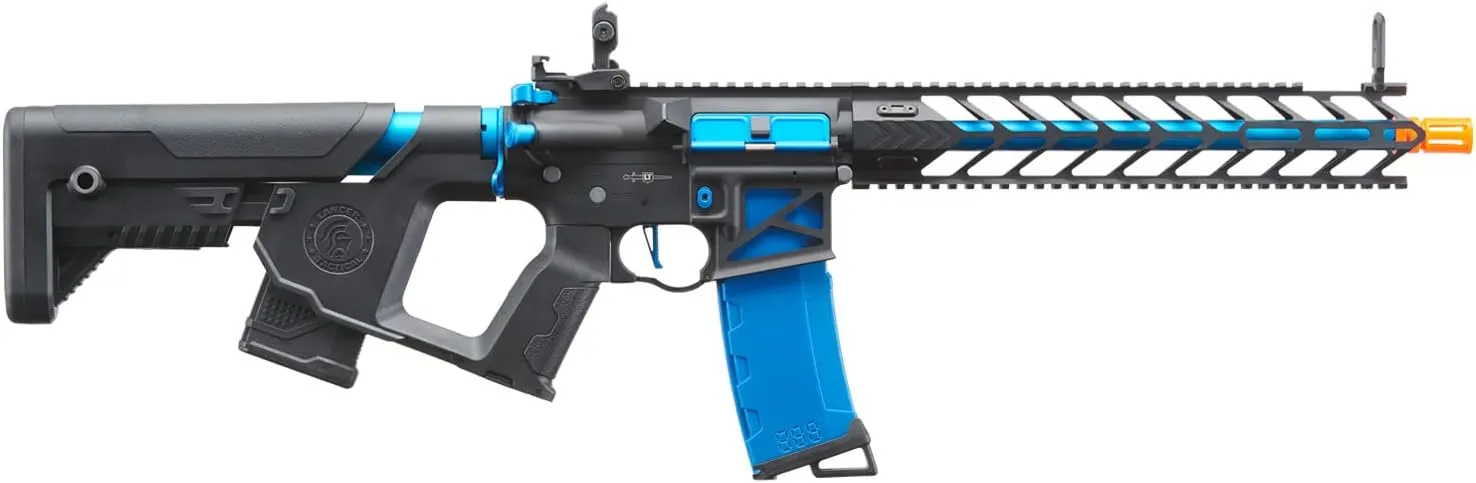 Lancer Tactical Proline M4 Gen 2 Enforcer Night Wing Skeleton Full Metal Airsoft Rifle with ETU and Mosfet & Color High Speed Mag