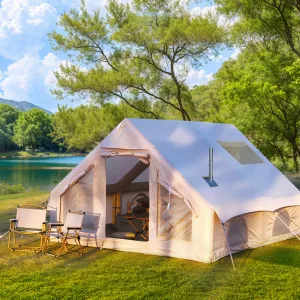 Large 4 Season Inflatable Camping Tent for 8 to 10 People