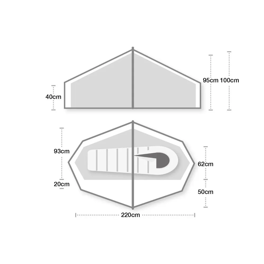 Laser Compact 1 ECO Backpacking Tent   Footprint Bundle