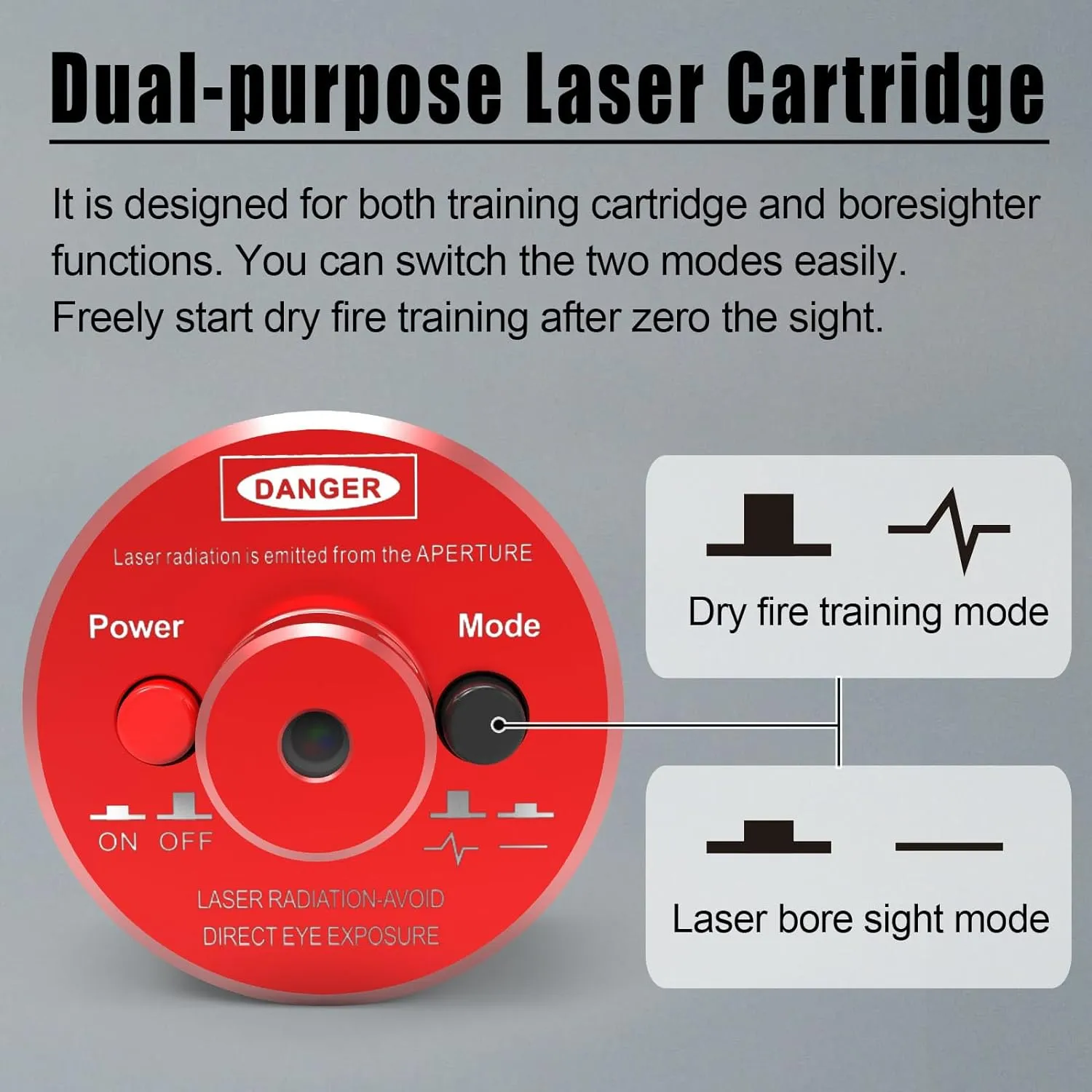 Laser Training Cartridge/Laser Target Suitable for Dry Fire Training, Laser Bullet with Spare Accessories