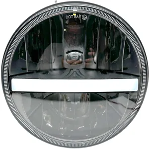 LED Replacement 7" Headlamp With Driving Light and Amber Indicator
