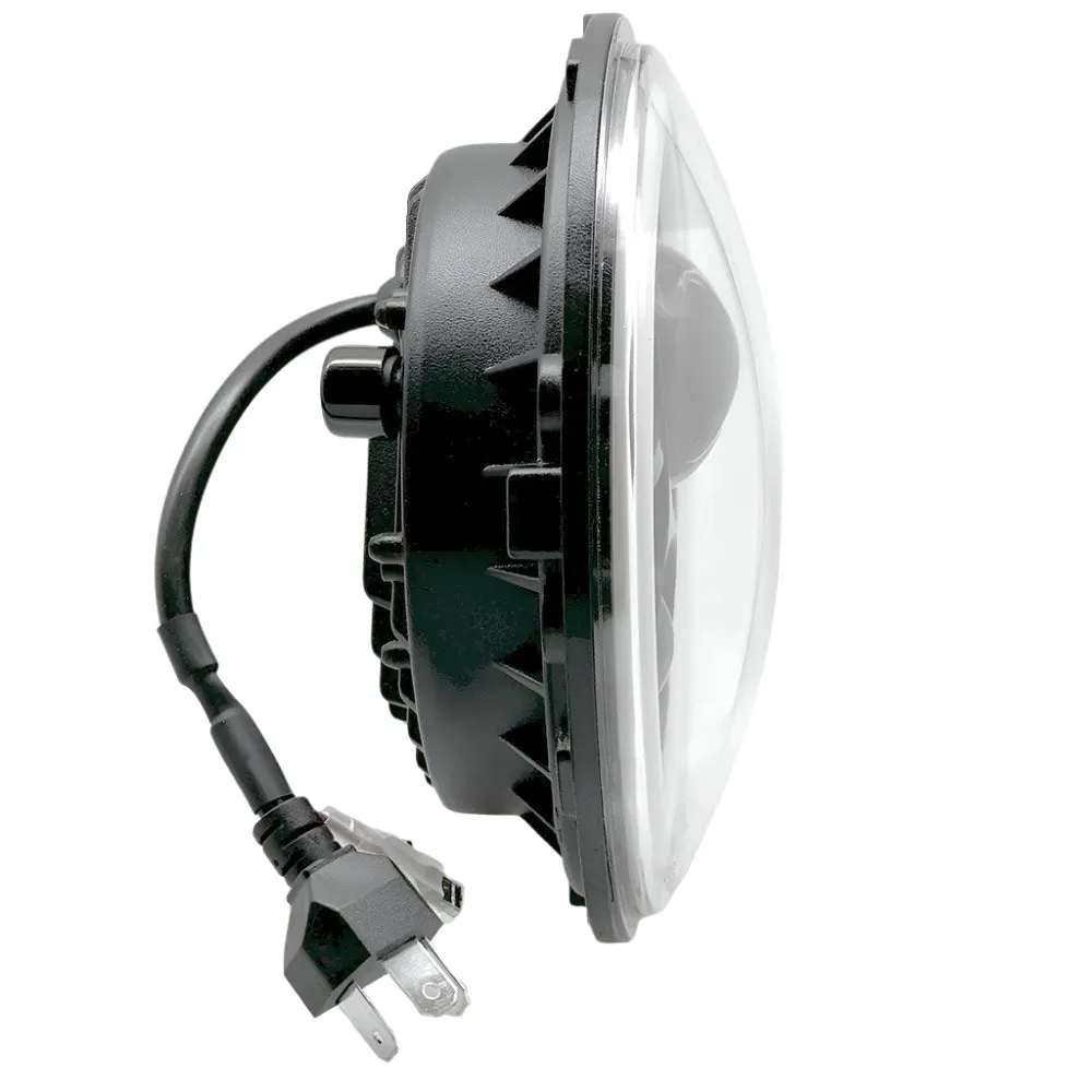 LED Replacement 7" Headlamp With HALO Driving Light and Amber Indicator