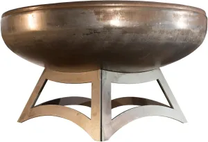 Liberty Fire Pit – Ohio Flame Wood Burning Outdoor Fire Pit - 30" Diameter with Hollow Base (Made in USA)
