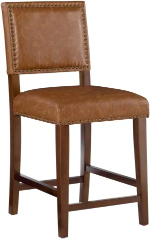 Linon Brook, Caramel Counter Stool, 19"W x 22"D x 40.5"H, Carmel, Counter Height
