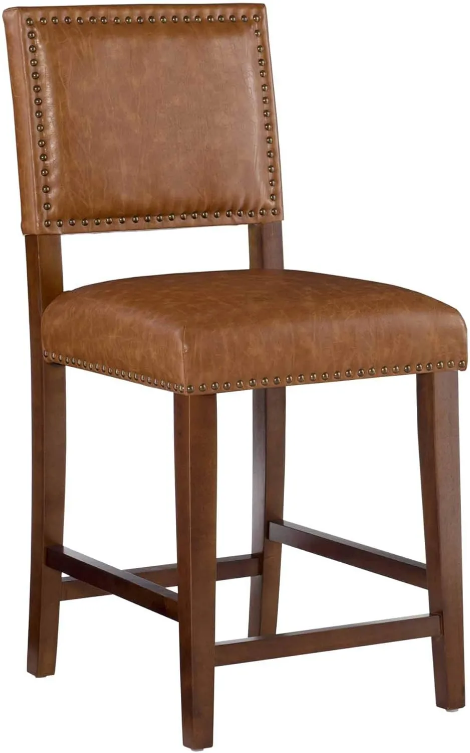 Linon Brook, Caramel Counter Stool, 19"W x 22"D x 40.5"H, Carmel, Counter Height