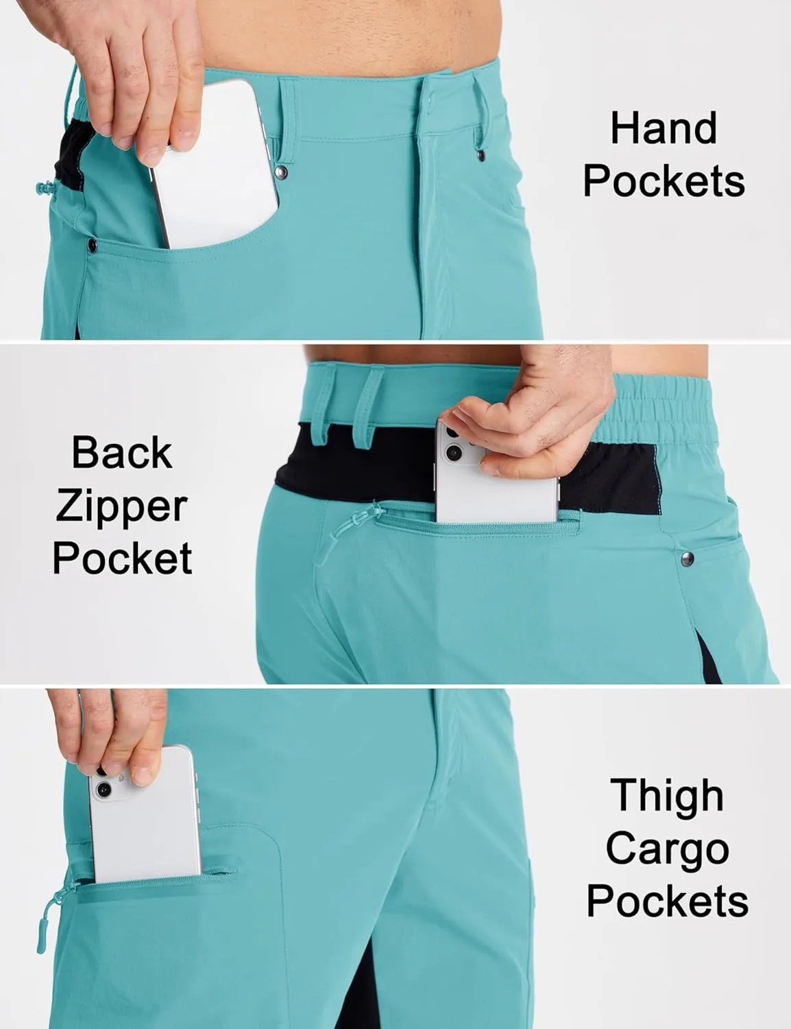 MAGCOMSEN Men's Hiking Shorts 5 Pockets Ripstop, Quick Dry, Summer Athletic Shorts for Workout, Hiking, Cycling