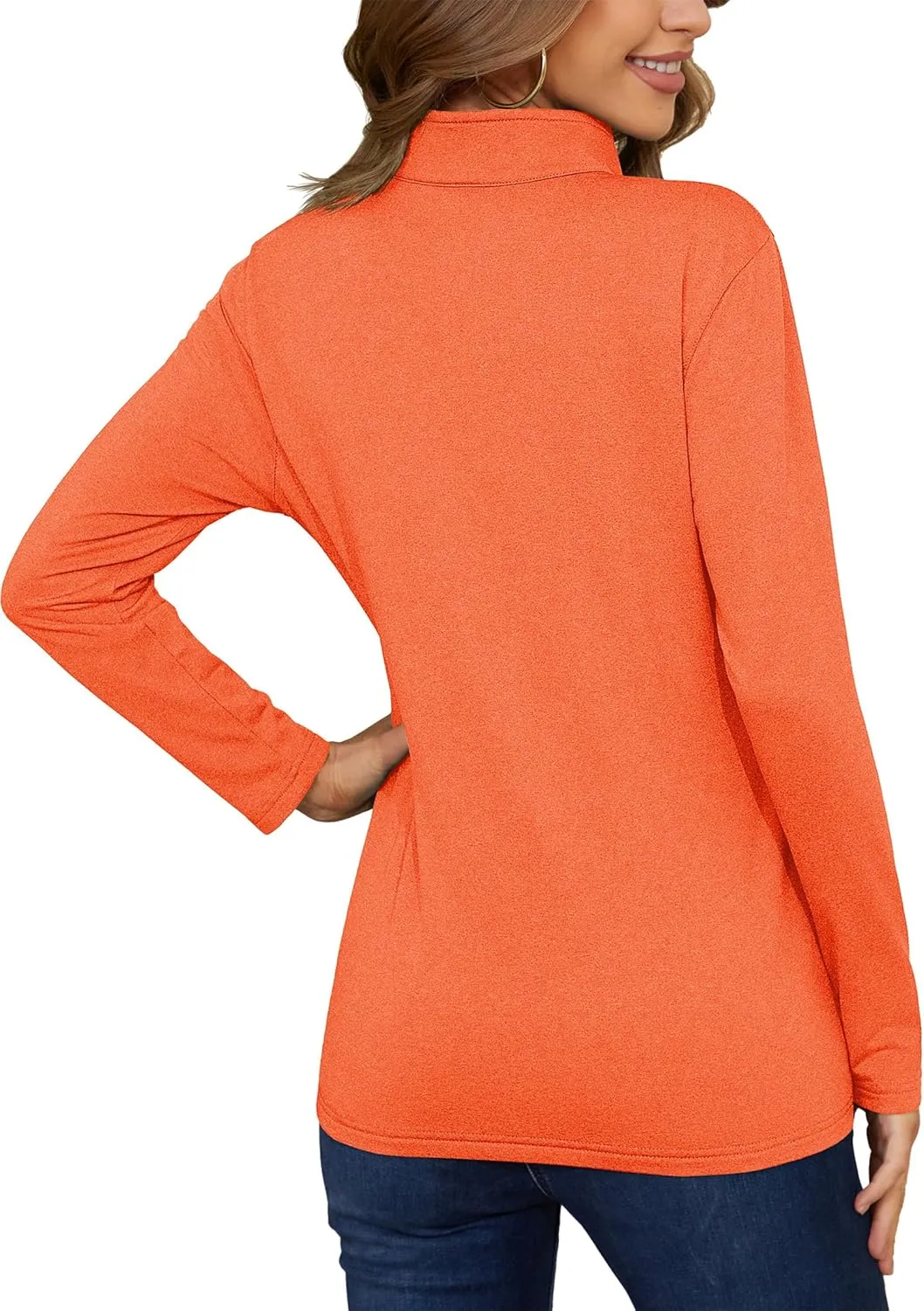 MAGCOMSEN Women's 1/4 Zip Shirts Fleece Pullover Long Sleeve Lightweight Shirts Running Workout Athletic Hiking Sweatshirts