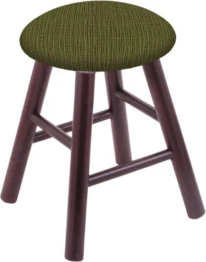 Maple Vanity Stool in Dark Cherry Finish with Graph Parrot Seat