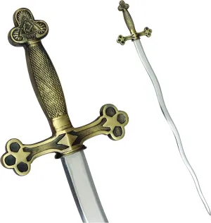 Masonic Ceremonial Snake Flaming Sword Square Compass