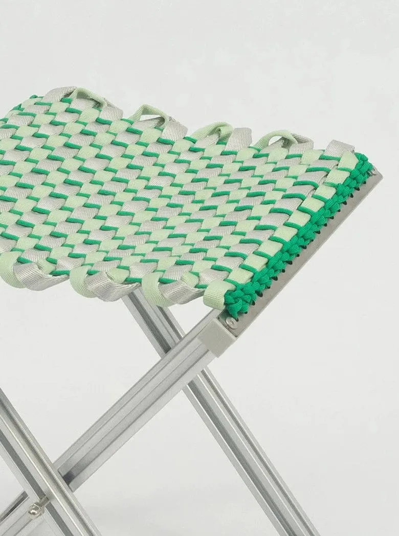 Mazha Stool - Pea/Silver