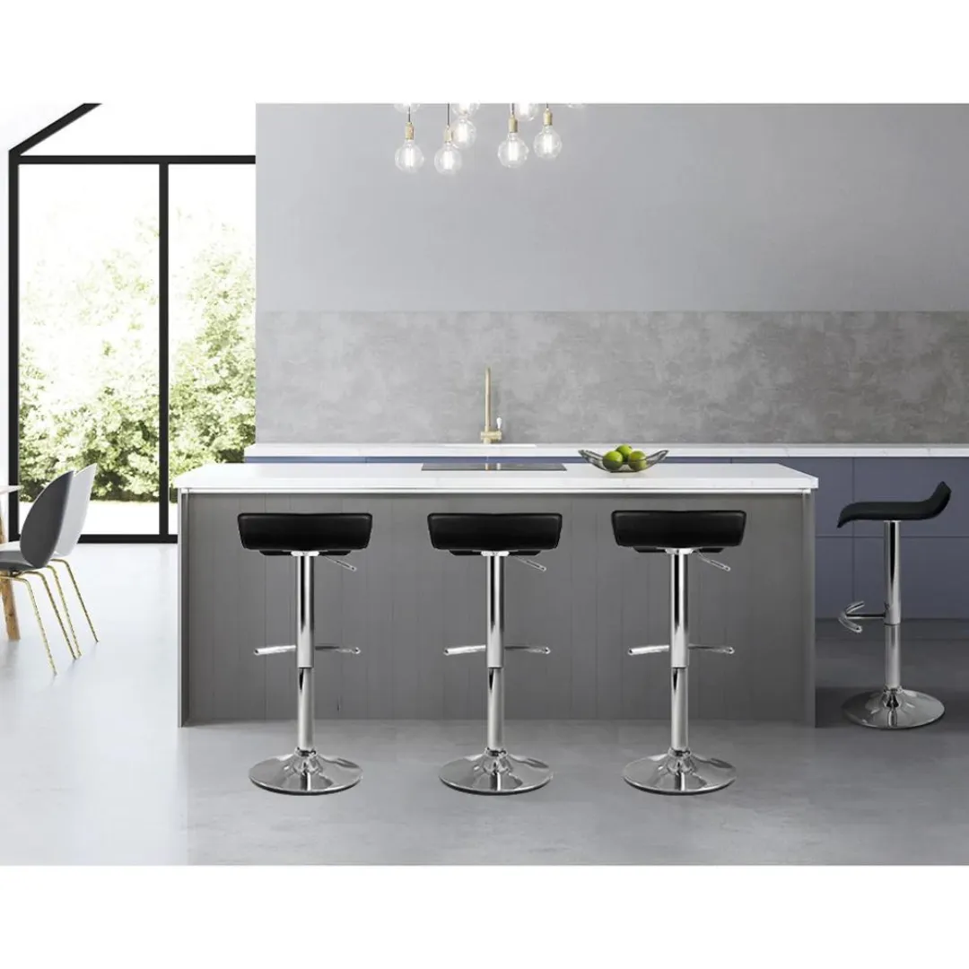 Mega PU Leather Wave Style Bar Stool