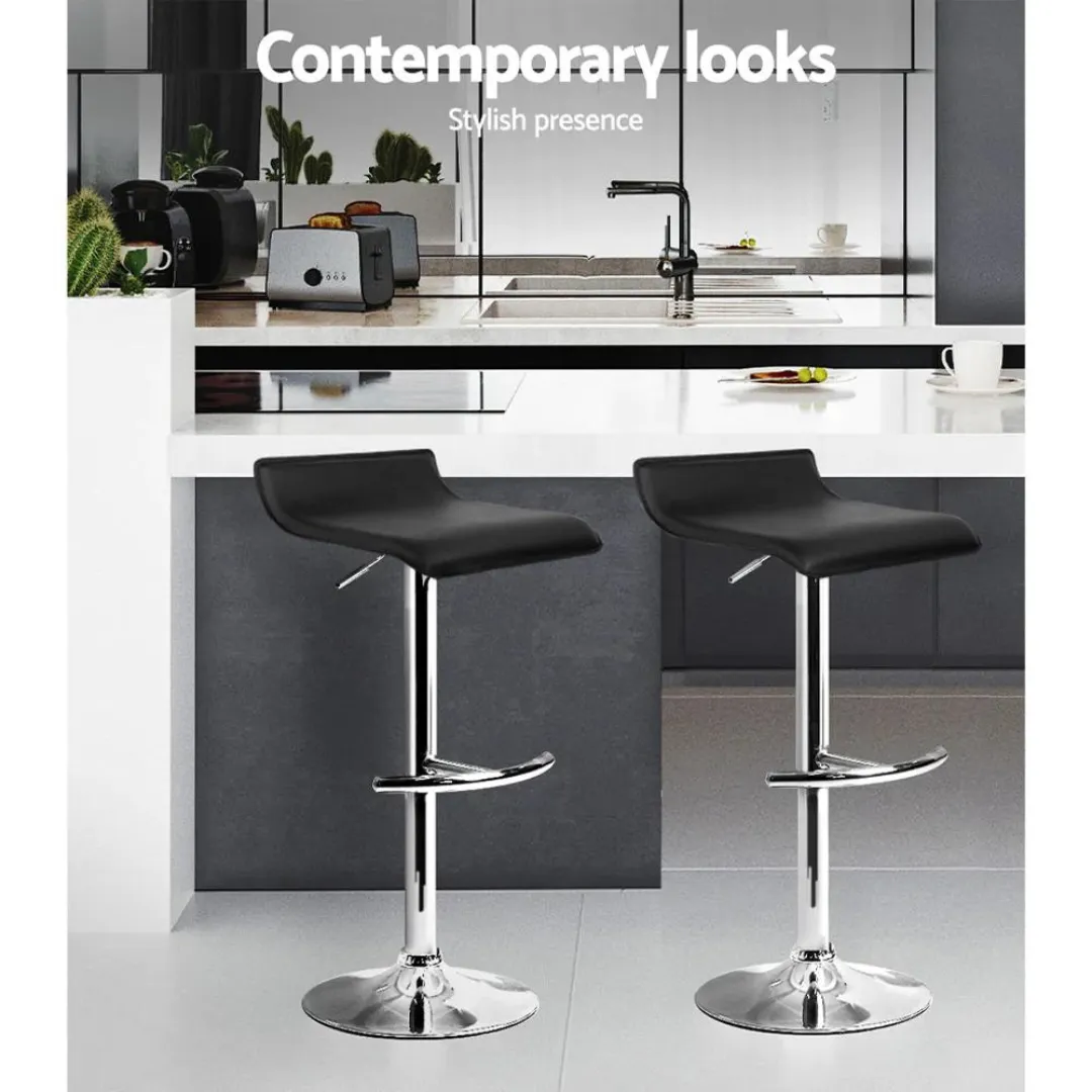 Mega PU Leather Wave Style Bar Stool
