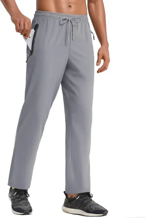 Men's Hiking Pants Lightweight Quick-Drying Waterproof Athletic Joggers Pants with Pockets Walkout Sweatpants