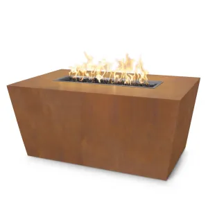 Mesa Rectangle Fire Pit - Corten Steel