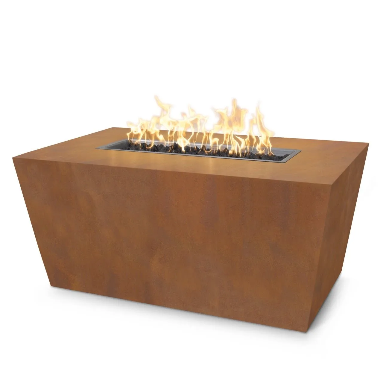 Mesa Rectangle Fire Pit - Corten Steel