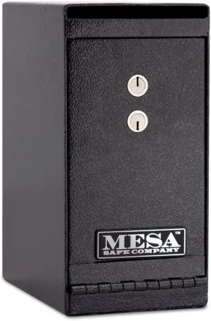 Mesa Safe Company Model MUC1K Undercounter Depository Safe with Dual Key Lock, Dark Gray