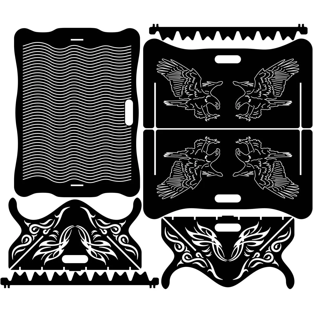 Mighty Collapsible Fire Pit DXF for CNC | Eagle Attack Design