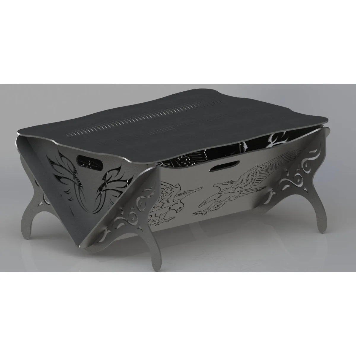 Mighty Collapsible Fire Pit DXF for CNC | Eagle Attack Design