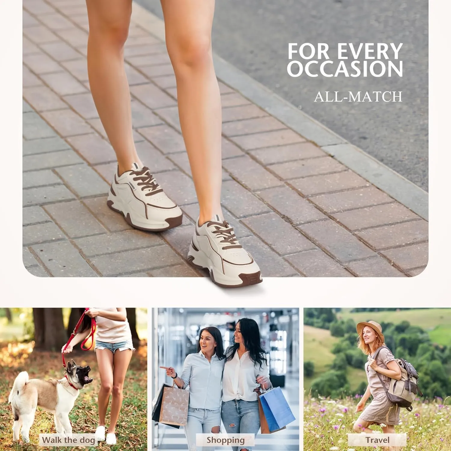 Milisten 1 Pair Women Sneakers Tennis Shoes, Sneakers for Women Running Shoes, Fashion Walking Womens Sneakers