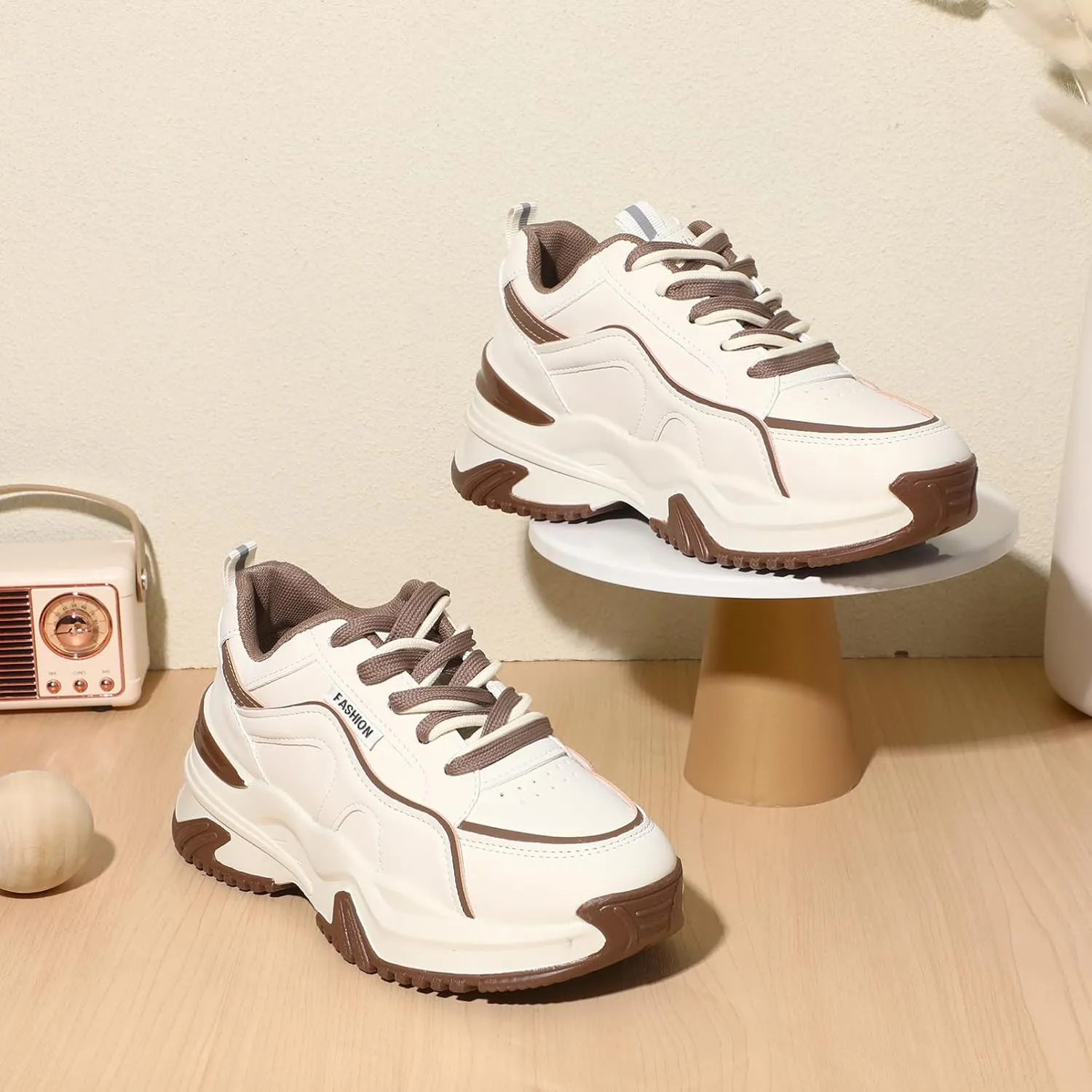 Milisten 1 Pair Women Sneakers Tennis Shoes, Sneakers for Women Running Shoes, Fashion Walking Womens Sneakers