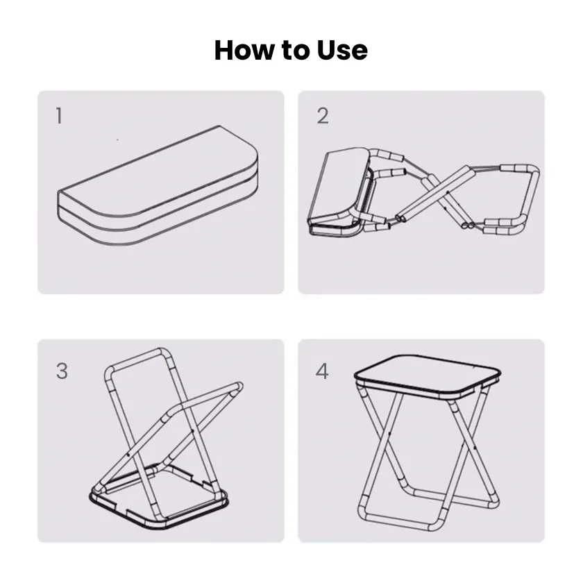 Mini Folding Stool - Zipper