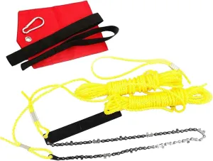 misppro 24" High Reach Limb Hand Chain Saw Branch Tree with Trimmer Rope Throwing Weight