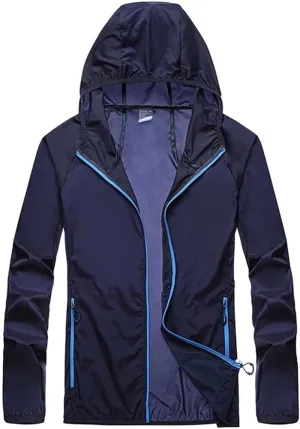 Mnjyihy Men Women Quick Dry Skin Jackets Waterproof Anti-UV Coats Couple Outdoor Camping Hiking Jacket