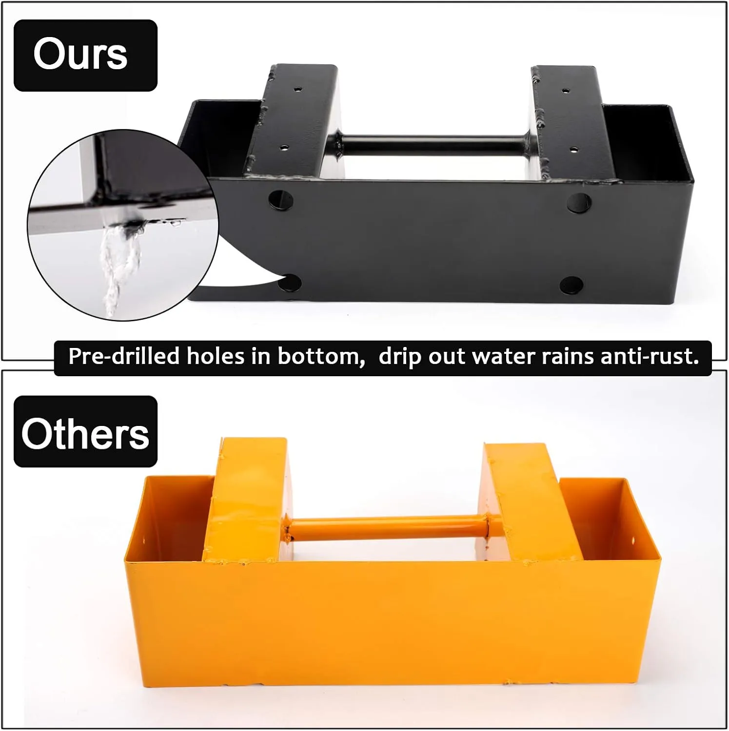 MOFEEZ Outdoor Firewood Log Storage Rack Bracket Kit,Fireplace Wood Storage Holder-Adjustable to Any Length