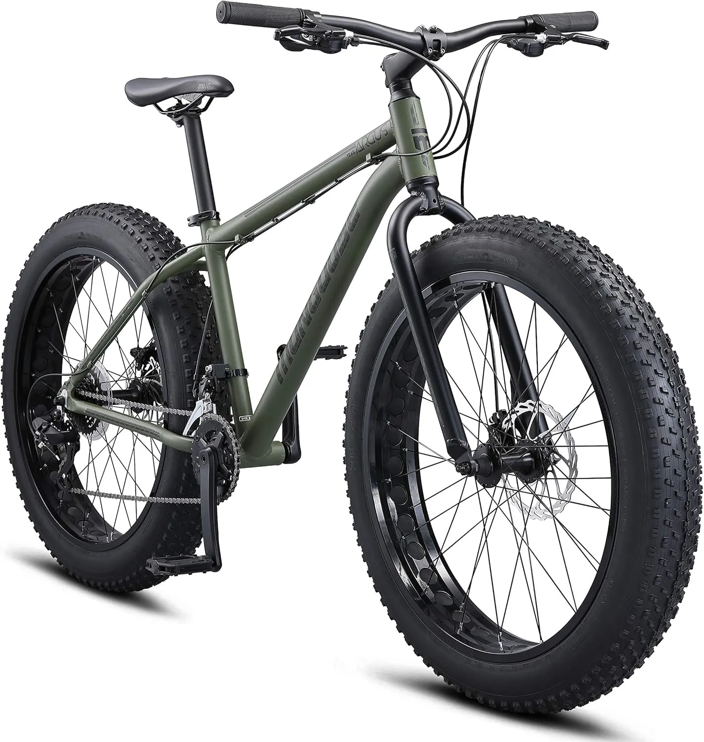 Mongoose Argus ST & Trail Fat Tire Mountain Bike for Adult Youth Men Women, 20 to 26-Inch Wheels, Mechanical Disc Brakes, Steel or Aluminum Frame and 7 or 16-Speed Options