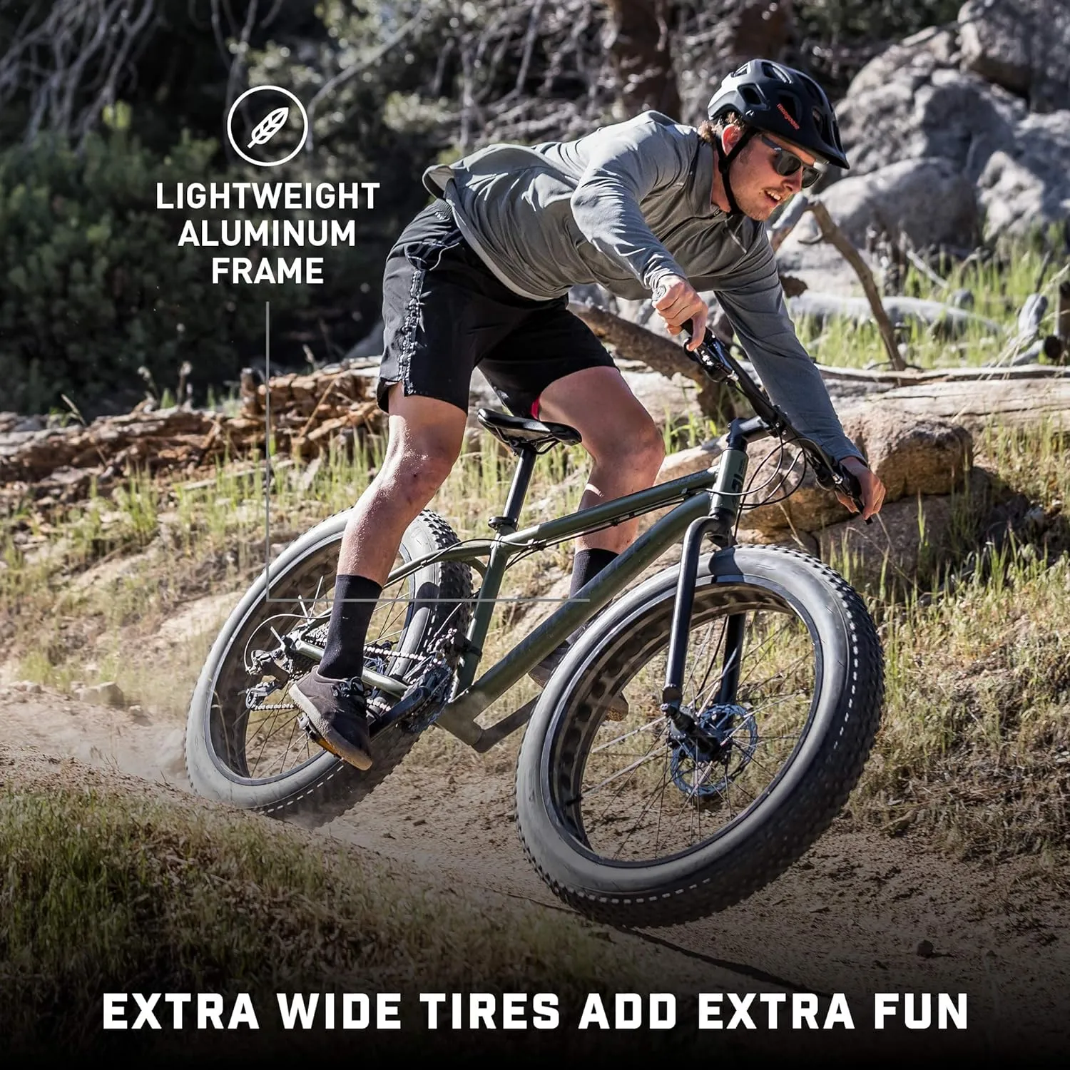 Mongoose Argus ST & Trail Fat Tire Mountain Bike for Adult Youth Men Women, 20 to 26-Inch Wheels, Mechanical Disc Brakes, Steel or Aluminum Frame and 7 or 16-Speed Options